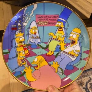2 Vintage Simpsons collector plates